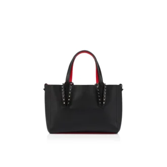 Cabata – Bolso Tote – Piel de becerro suave y tachuelas – Negro