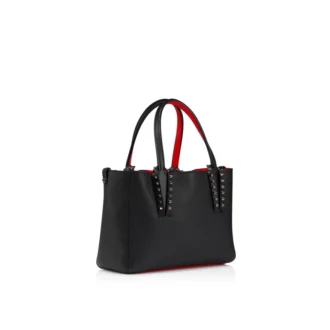 Cabata – Bolso Tote – Piel de becerro suave y tachuelas – Negro