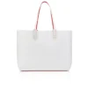 Cabata grande – Bolso Tote – Piel de becerro y tachuelas – Bianco