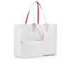 Cabata grande – Bolso Tote – Piel de becerro y tachuelas – Bianco