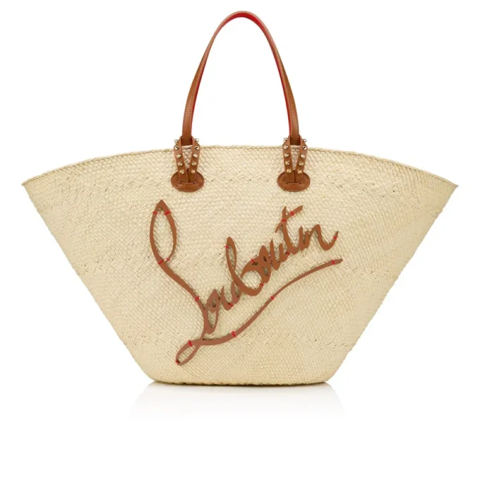 Cabata Large – Bolsos Tote – Rafia y piel de becerro – Natural Cabata Large – Bolsos Tote – Rafia y piel de becerro – Natural