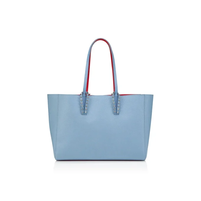 Cabata Small – Bolso Tote – Piel de becerro granulada – Ceruleo