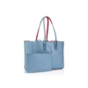 Cabata Small – Bolso Tote – Piel de becerro granulada – Ceruleo