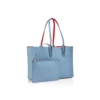 Cabata Small – Bolso Tote – Piel de becerro granulada – Ceruleo