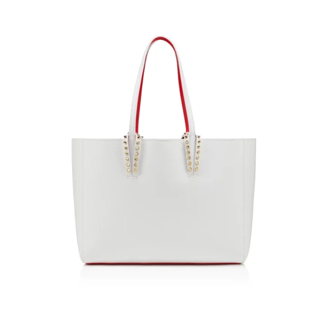 Cabata Small – Bolso Tote – Piel de becerro suave y tachuelas – Bianco Cabata Small – Bolso Tote – Piel de becerro suave y tachuelas – Bianco