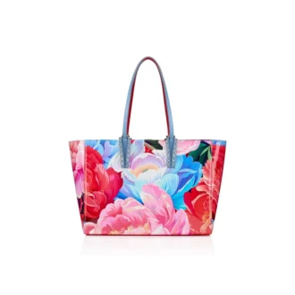 Cabata Small – Bolsos Tote – Piel de becerro charol estampada con peonías – Multicolor Cabata Small – Bolsos Tote – Piel de becerro charol estampada con peonías – Multicolor