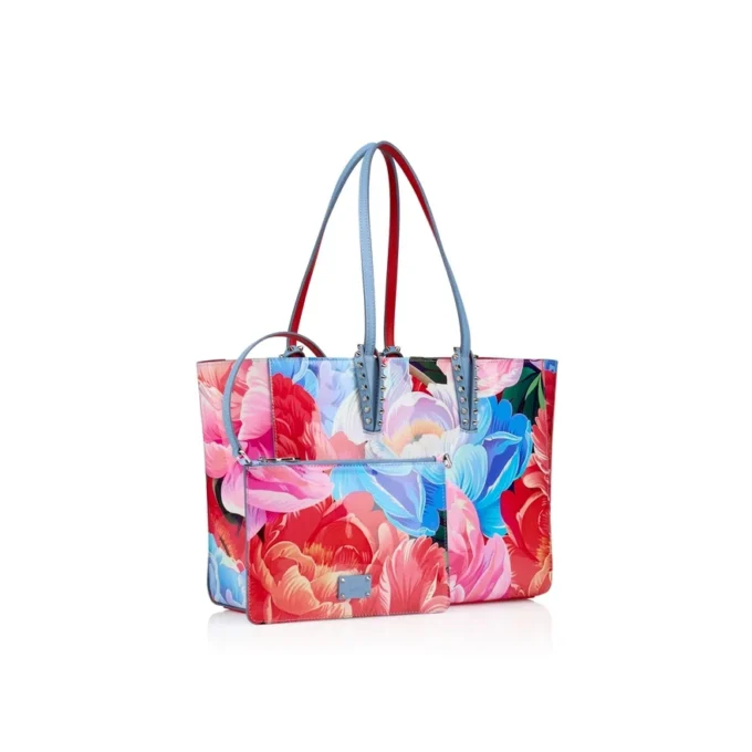 Cabata Small – Bolsos Tote – Piel de becerro charol estampada con peonías – Multicolor Cabata Small – Bolsos Tote – Piel de becerro charol estampada con peonías – Multicolor