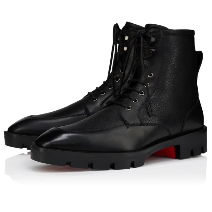 Caracolo Lion – Botas – Piel de becerro encerada – Negro – Hombre Caracolo Lion – Botas – Piel de becerro encerada – Negro – Hombre