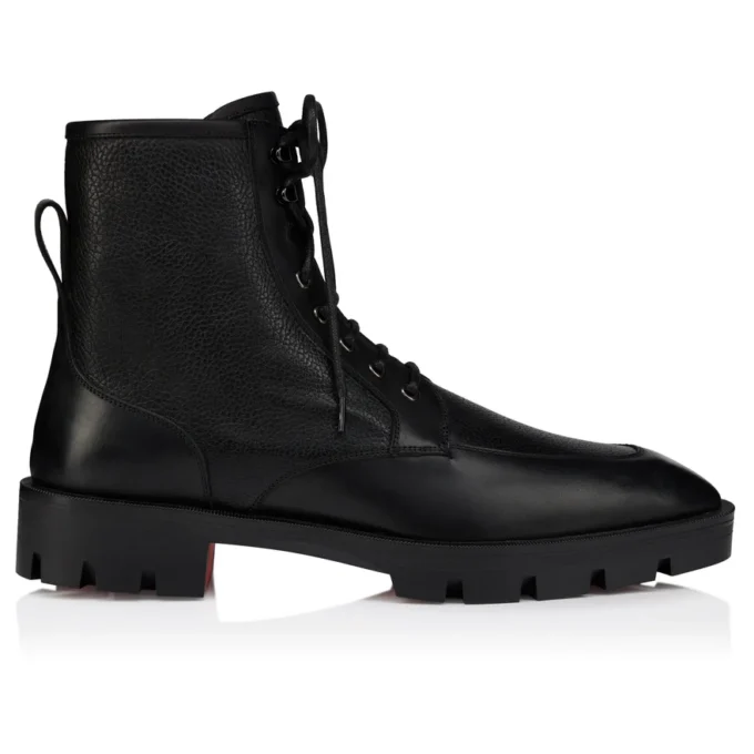 Caracolo Lion – Botas – Piel de becerro encerada – Negro – Hombre Caracolo Lion – Botas – Piel de becerro encerada – Negro – Hombre