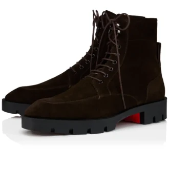 Caracolo Lion – Botas – Piel de becerro invertida – Café – Hombre