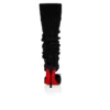 Cassia Annmac – Zapatos de tacón de 100 mm – Satén crepé y malla – Negro – Mujer