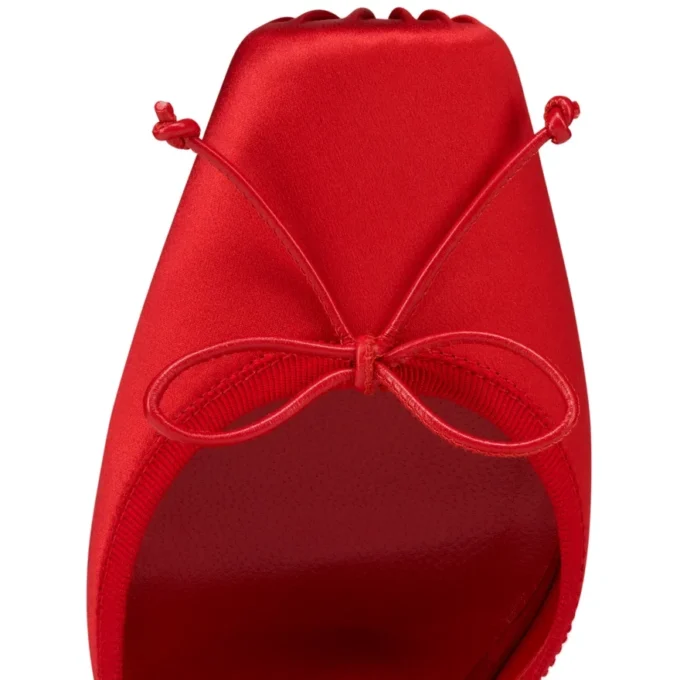 Cassia con cordones – Zapatos de tacón de 100 mm con tiras – Satén crepé – Loubi – Mujer
