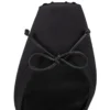 Cassia con cordones – Zapatos de tacón de tiras de 100 mm – Satén crepé – Negro – Mujer
