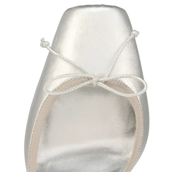 Cassia Lace up – Zapatos de tacón con tiras de 100 mm – Piel de cordero napa laminada – Plata – Mujer Cassia Lace up – Zapatos de tacón con tiras de 100 mm – Piel de cordero napa laminada – Plata – Mujer