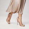 Cassia Lace up – Zapatos de tacón con tiras de 100 mm – Satén crepé – Nude 2 – Mujer Cassia Lace up – Zapatos de tacón con tiras de 100 mm – Satén crepé – Nude 2 – Mujer