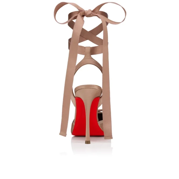 Cassia Lace up – Zapatos de tacón con tiras de 100 mm – Satén crepé – Nude 2 – Mujer Cassia Lace up – Zapatos de tacón con tiras de 100 mm – Satén crepé – Nude 2 – Mujer