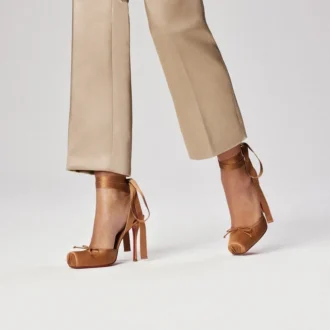 Cassia Lace up – Zapatos de tacón con tiras de 100 mm – Satén crepé – Nude 4 – Mujer Cassia Lace up – Zapatos de tacón con tiras de 100 mm – Satén crepé – Nude 4 – Mujer