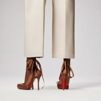 Cassia Lace up – Zapatos de tacón con tiras de 100 mm – Satén crepé – Nude 5 – Mujer Cassia Lace up – Zapatos de tacón con tiras de 100 mm – Satén crepé – Nude 5 – Mujer