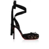 Cassia Lace up – Zapatos de tacón con tiras de 100 mm – Terciopelo bordado «Leo by Night» – Negro – Mujer Cassia Lace up – Zapatos de tacón con tiras de 100 mm – Terciopelo bordado «Leo by Night» – Negro – Mujer