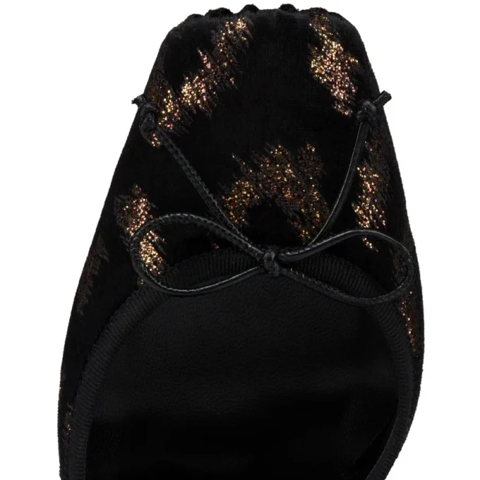 Cassia Lace up – Zapatos de tacón con tiras de 100 mm – Terciopelo bordado «Leo by Night» – Negro – Mujer Cassia Lace up – Zapatos de tacón con tiras de 100 mm – Terciopelo bordado «Leo by Night» – Negro – Mujer