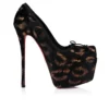 Cassia Nodo Alta – Zapatos de tacón de 160 mm – Terciopelo bordado «Leo by Night» – Negro – Mujer Cassia Nodo Alta – Zapatos de tacón de 160 mm – Terciopelo bordado «Leo by Night» – Negro – Mujer