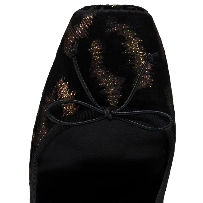 Cassia Nodo Alta – Zapatos de tacón de 160 mm – Terciopelo bordado «Leo by Night» – Negro – Mujer Cassia Nodo Alta – Zapatos de tacón de 160 mm – Terciopelo bordado «Leo by Night» – Negro – Mujer