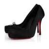 Cassia Nodo – Zapatos de tacón de 100 mm – Satén crepé – Negro – Mujer Cassia Nodo – Zapatos de tacón de 100 mm – Satén crepé – Negro – Mujer