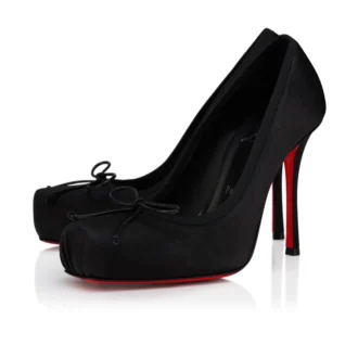 Cassia Nodo – Zapatos de tacón de 100 mm – Satén crepé – Negro – Mujer Cassia Nodo – Zapatos de tacón de 100 mm – Satén crepé – Negro – Mujer