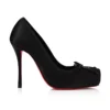 Cassia Nodo – Zapatos de tacón de 100 mm – Satén crepé – Negro – Mujer Cassia Nodo – Zapatos de tacón de 100 mm – Satén crepé – Negro – Mujer