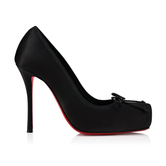 Cassia Nodo – Zapatos de tacón de 100 mm – Satén crepé – Negro – Mujer Cassia Nodo – Zapatos de tacón de 100 mm – Satén crepé – Negro – Mujer