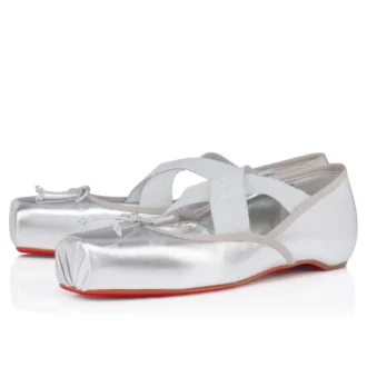 Cassiasticina – Bailarinas – Piel de cordero napa laminada – Plata – Mujer