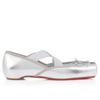 Cassiasticina – Bailarinas – Piel de cordero napa laminada – Plata – Mujer