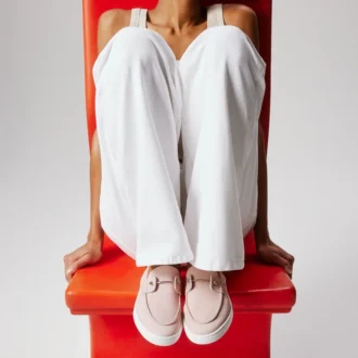 Chambeliboat – Zapatos náuticos – Piel de nubuck invertida – Vintage Rose – Mujer