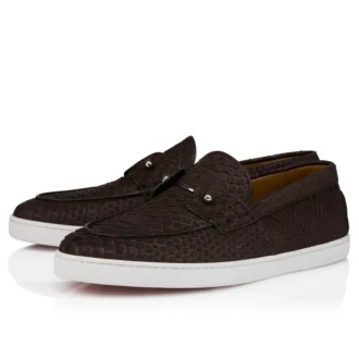 Chambeliboat – Zapatos náuticos – Piel de pitón – Café – Hombre Chambeliboat – Zapatos náuticos – Piel de pitón – Café – Hombre