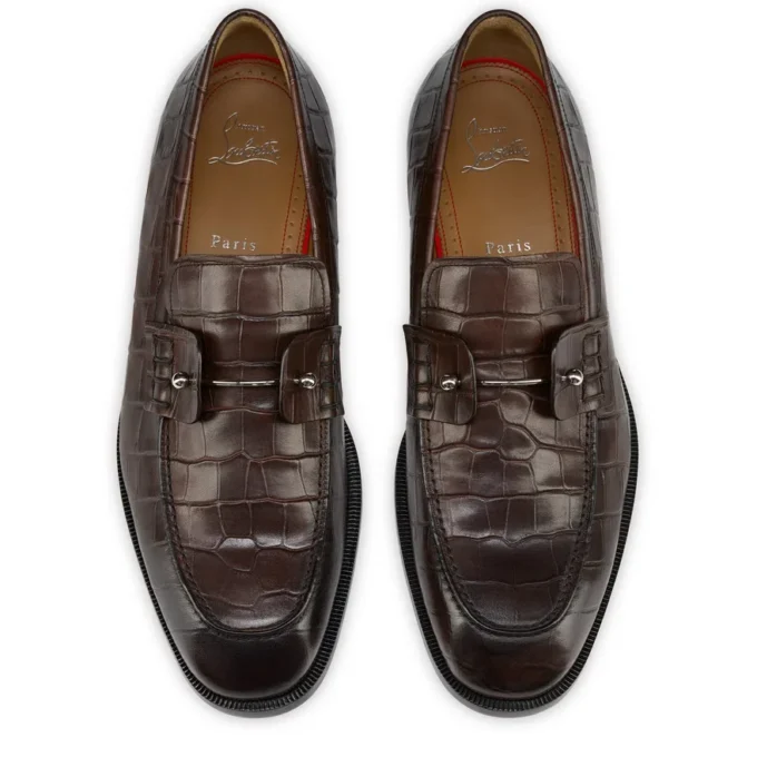 Chambelimoc – Mocasines – Piel de becerro patinada con relieve de cocodrilo – Cosme – Hombre