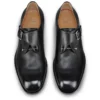 Chambelimonk – Mocasines con correa – Piel de becerro – Negro – Hombre