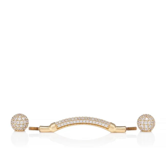 Chambelink Strass – Joyería para zapatos – Metal y strass – Dorado