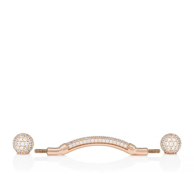 Chambelink Strass – Joyería para zapatos – Metal y strass – Oro rosa