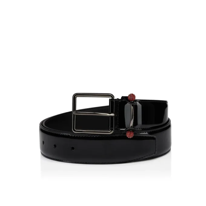 Chambeliss – Cinturón – Piel de becerro charol y strass – Negro Chambeliss – Cinturón – Piel de becerro charol y strass – Negro