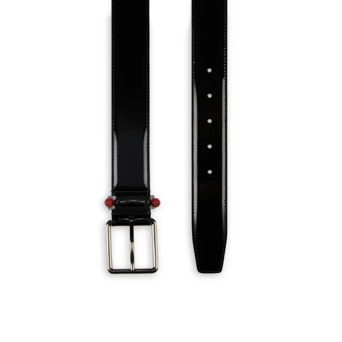 Chambeliss – Cinturón – Piel de becerro charol y strass – Negro Chambeliss – Cinturón – Piel de becerro charol y strass – Negro