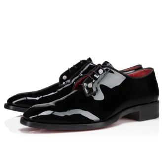 Chambeliss Night Strass – Derbies – Piel de becerro charolada y tachuelas – Negro – Hombre