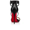 Choca Lux – Sandalias de tiras de 120 mm – Piel de cabrito – Negro – Mujer