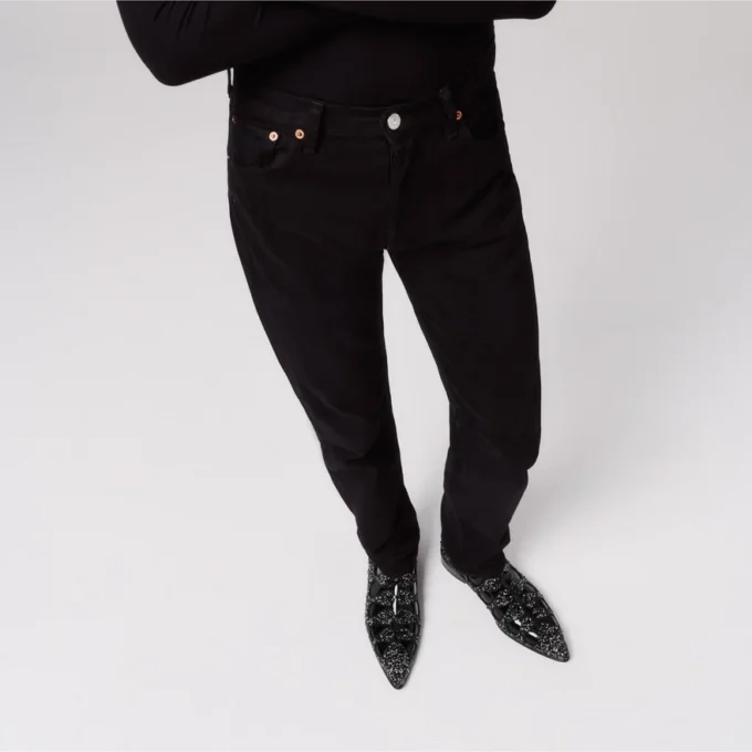 Circus Booty Perla – Botas – Piel de gamuza y strass, piel de becerro charolada – Negro – Hombre