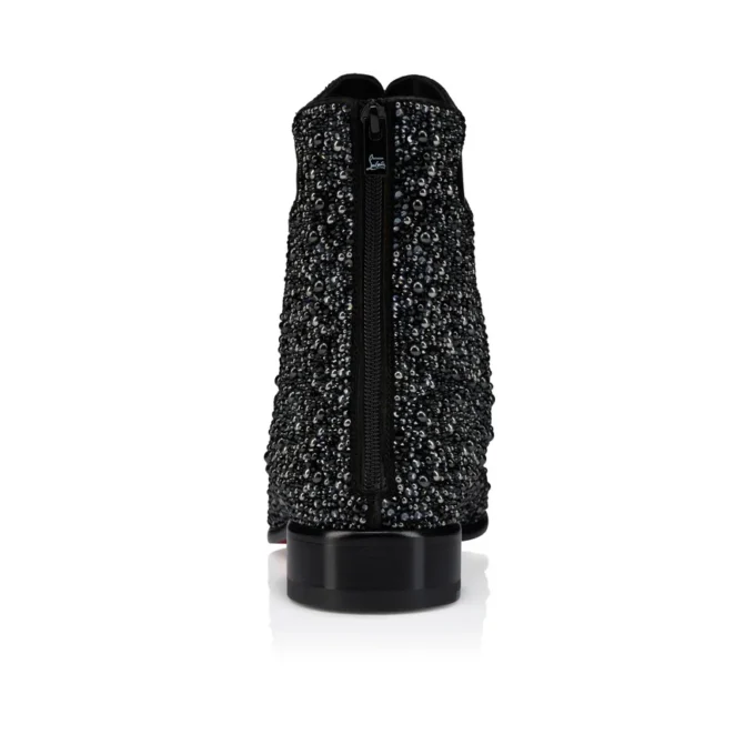 Circus Booty Perla – Botas – Piel de gamuza y strass, piel de becerro charolada – Negro – Hombre