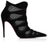 Circus Max – Botas de 100 mm – Ante de becerro, malla y piel de cabrito – Negro – Mujer