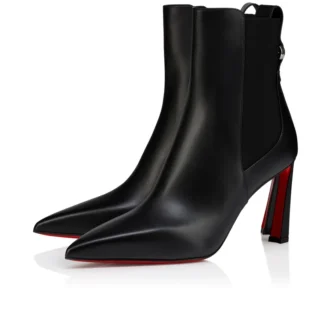 Condodo 85 – Botas bajas de 85 mm – Piel de becerro – Negro – Mujer