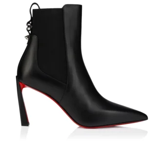 Condodo 85 – Botas bajas de 85 mm – Piel de becerro – Negro – Mujer