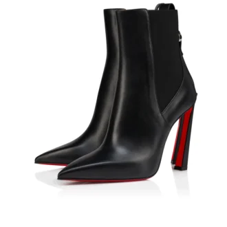Condodo – Botas de 100 mm – Piel de becerro – Negro – Mujer