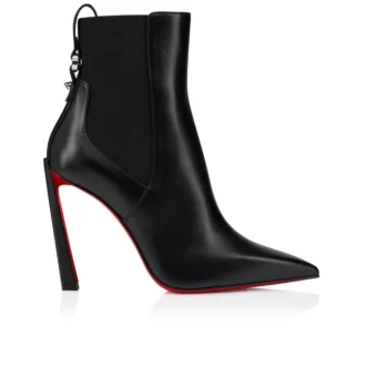 Condodo – Botas de 100 mm – Piel de becerro – Negro – Mujer
