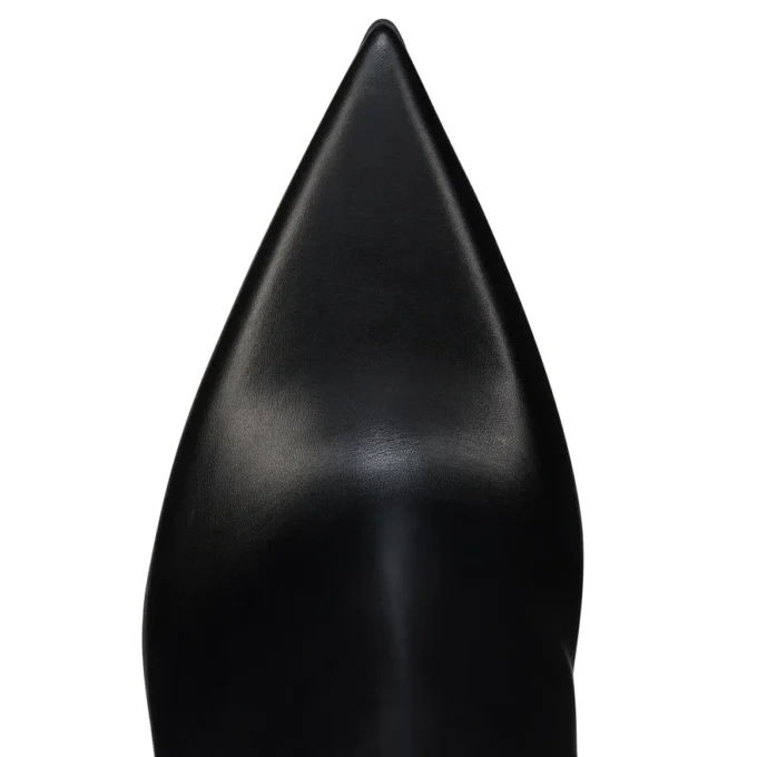Condodo – Botas de 100 mm – Piel de becerro – Negro – Mujer